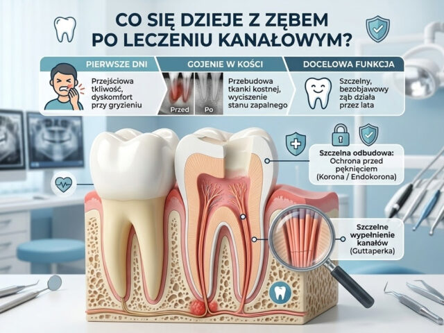 Co się dzieje z zębem po leczeniu kanałowym? – gojenie, odbudowa i zalecenia | Pro EndoDentica